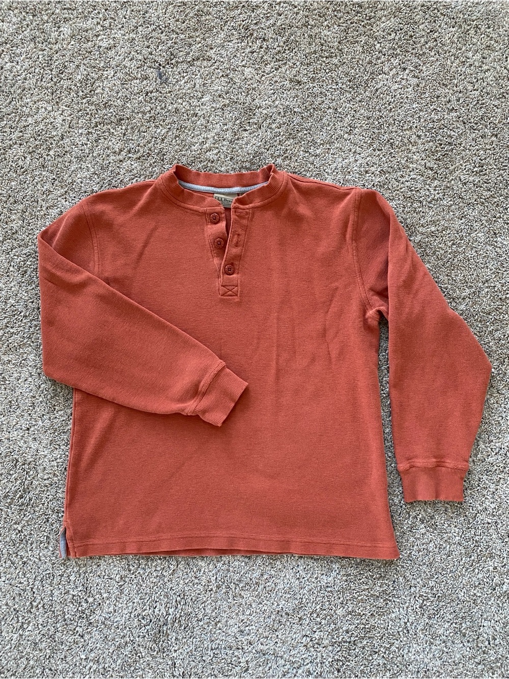 Vintage 90’s Autumn Rust Henley shirt 100% cotton